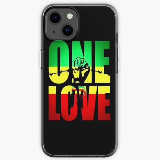 Discover Vintage Style Arts Bob Marley One Love iPhone Case