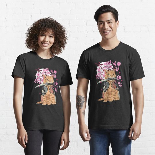 Discover Catana Japanese Aesthetic Sakura Cherry Blossoms T-Shirt