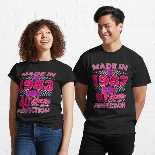 Discover Made in 1983 40 Years of Perfection - 40th Birthday Classic T-Shirt