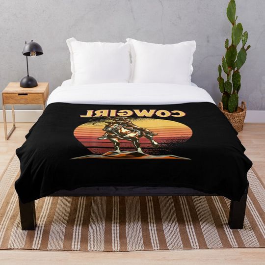 Discover Reverse Cowgirl Throw Blanket