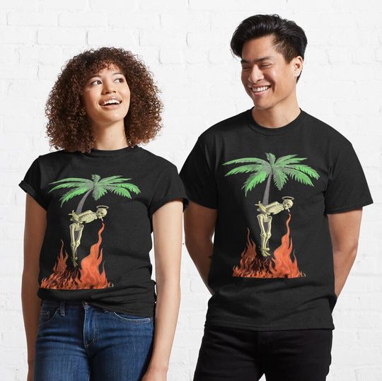 Discover Burning Skeleton Palm Skeleton  Angels bones skull gift T-Shirt