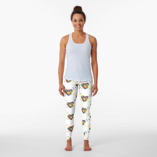 Discover I Wear Blue For My Brother Autism Awareness Leggings