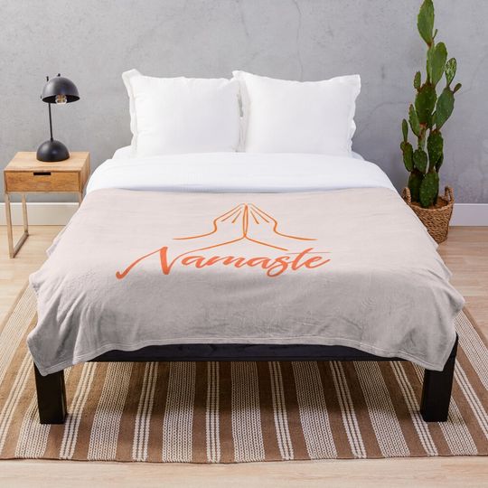 Discover Namaste Throw Blanket