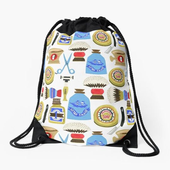 Discover Barber shop Drawstring Bag