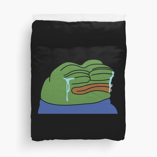 Discover PeepoSad Emote High Quality Duvet Cover
