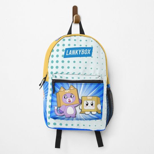 Discover Lankybox backpacks, yellow and blue backpack, back to school Backpack