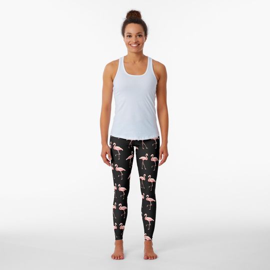 Discover Pink tropical birds Leggings