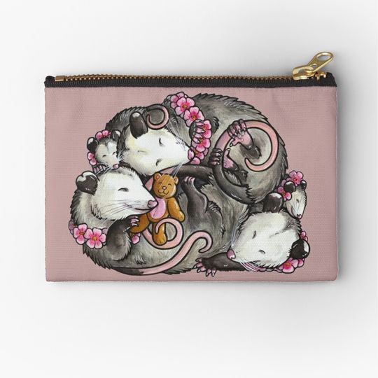 Discover Sleeping Opossums Makeup Bags