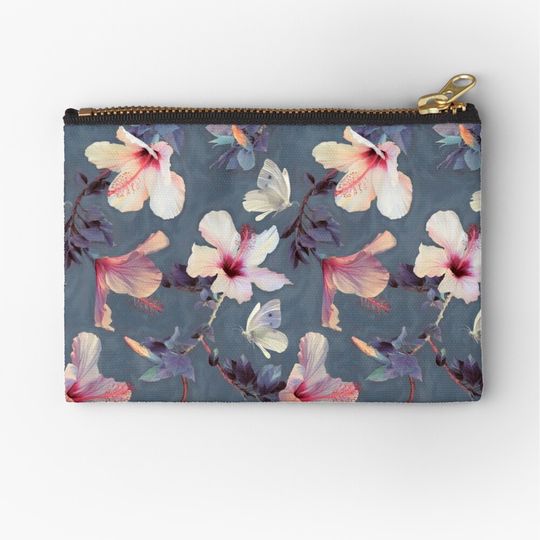 Discover Butterflies And Hibiscus Flowers Makeup Bags