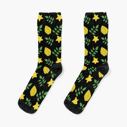 Discover Carambola Starfruit Tree Exotic Fruit Socks