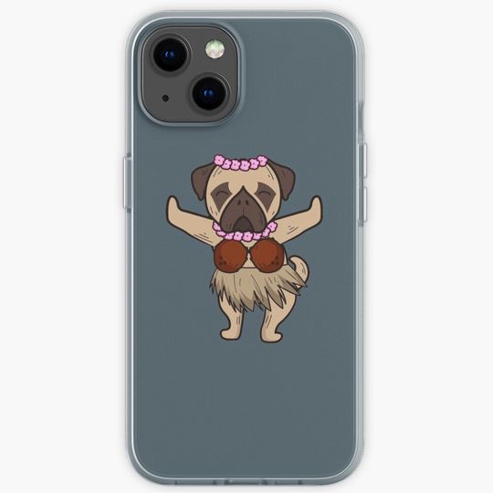 Discover Pug Hawaiian Hula Dance Art Cool Aloha Animal iPhone Case