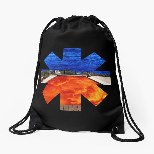 Discover Red Hot Chili Peppers logo Drawstring Bag