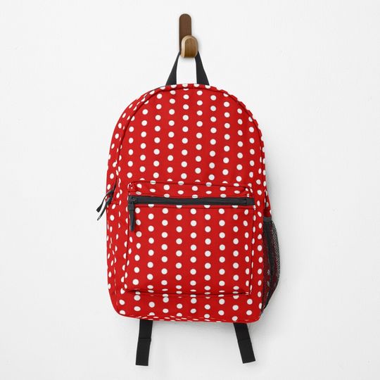 Discover Red and White Polka Dot Backpack