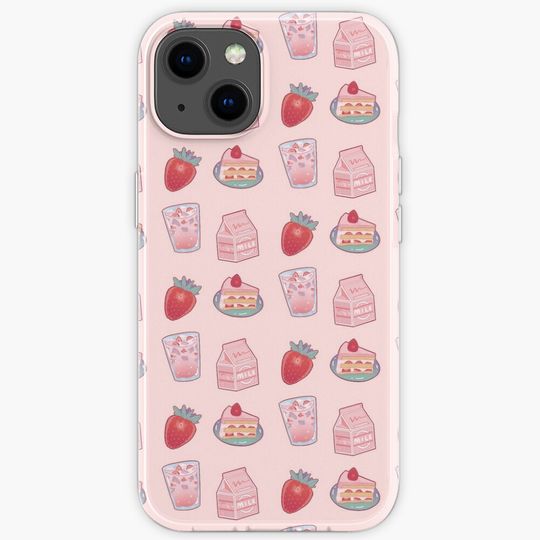 Discover Strawberry Milk Sticker Pack iPhone Case