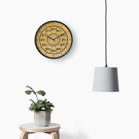 Discover Music's Circle Of Fifths with Vintage Look Clock
