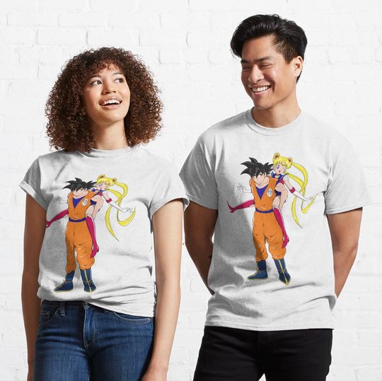 Discover Goku and Sailor Moon Classic T-Shirt