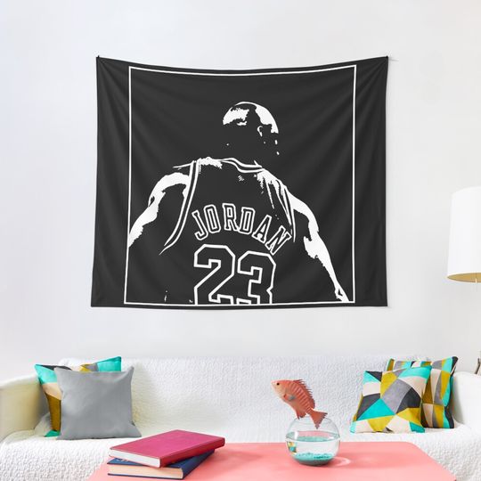 Discover Michael Jordan art ,Michael Jordan illustration  Tapestry
