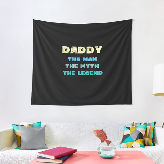 Discover Daddy - The Man The Myth The Legend -Grunge style Tapestry