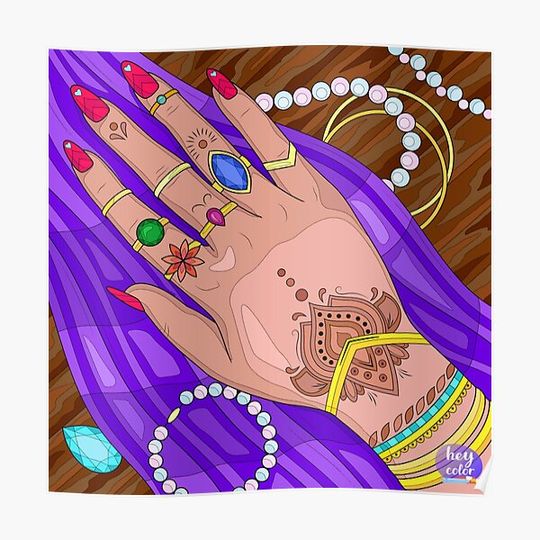 Discover Pretty hand design Premium Matte Vertical Poster