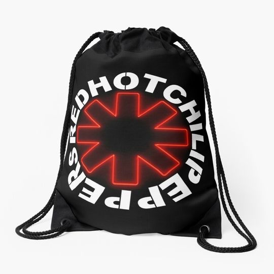 Discover Red Hot Chili Peppers logo Drawstring Bag
