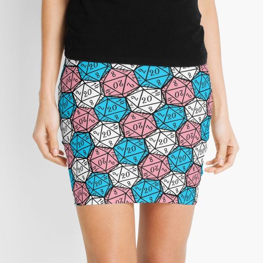 Discover Transgender Pride Dice Pattern Mini Skirt