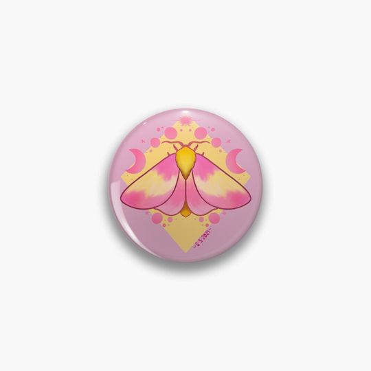 Discover Rosy Maple Moth Pin