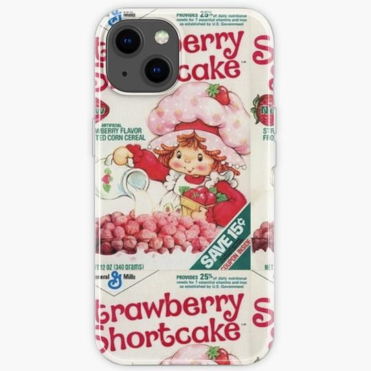 Discover Vintage Strawberry Shortcake cereal box  iPhone Case