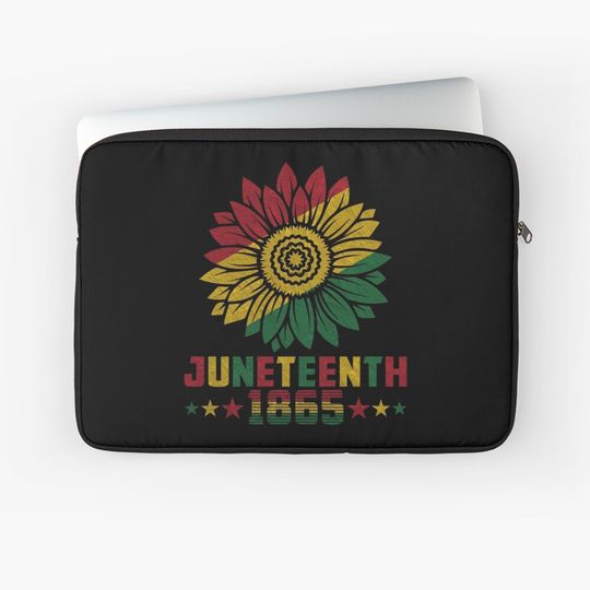 Discover Sunflower Juneteenth Black History African American Women Kids Laptop Sleeve