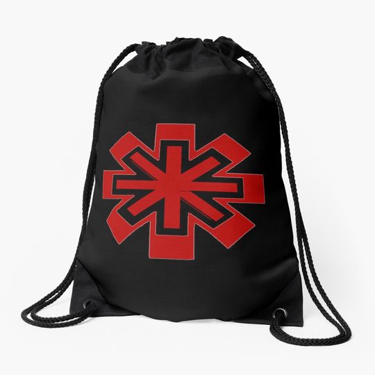 Discover red black red hot chili peppers Drawstring Bag