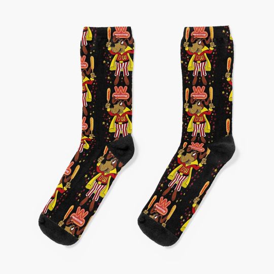 Discover 60s Wienerdog Defunct Wienerschnitze Socks