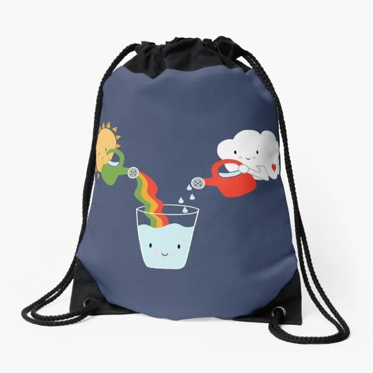 Discover The Glass is Refillable Drawstring Bag