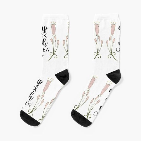 Discover fun hip surgery hip chick gift Flower design Socks