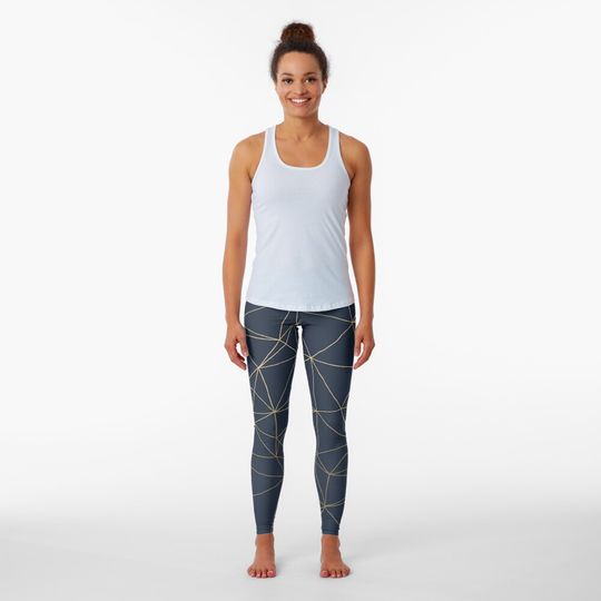 Discover Luxurious Geometric Gold Leggings