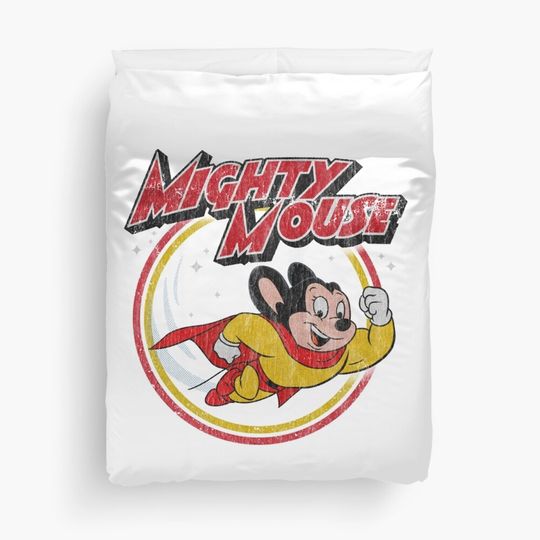 Discover Mighty Mouse Duvet Cover