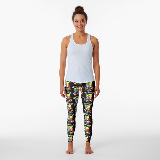 Discover I Wear Blue For My Brother Autism Awareness Leggings