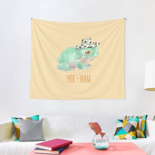 Discover Cowboy Frog Tapestry