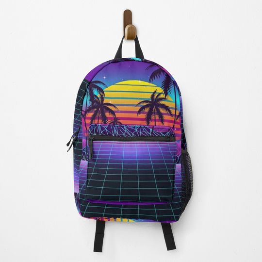Discover Radiant Sunset Synthwave Backpack