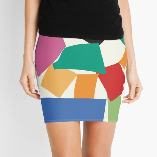 Discover Colorful Collage Matisse Inspired Mini Skirt