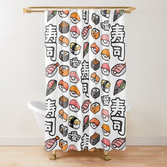 Discover Sushi kawaii Shower Curtain