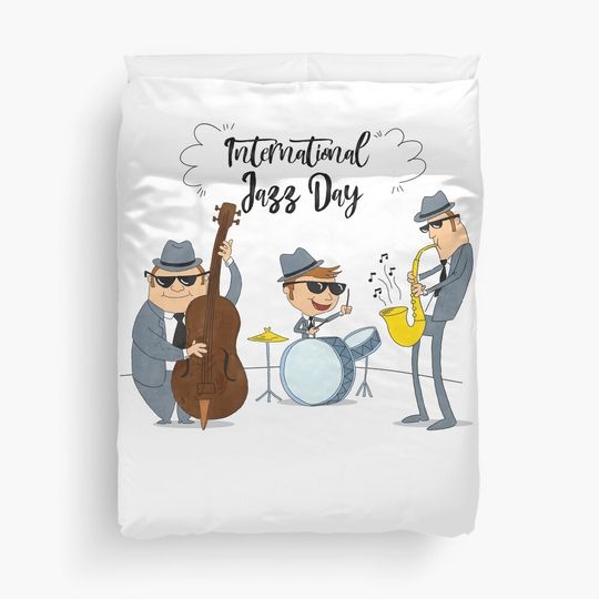 Discover Jazz Day Duvet Cover