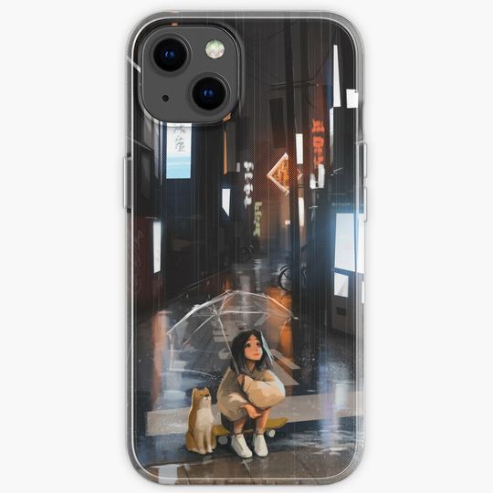 Discover rainy night iPhone Case
