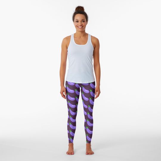 Discover Eggplant Emoji Leggings
