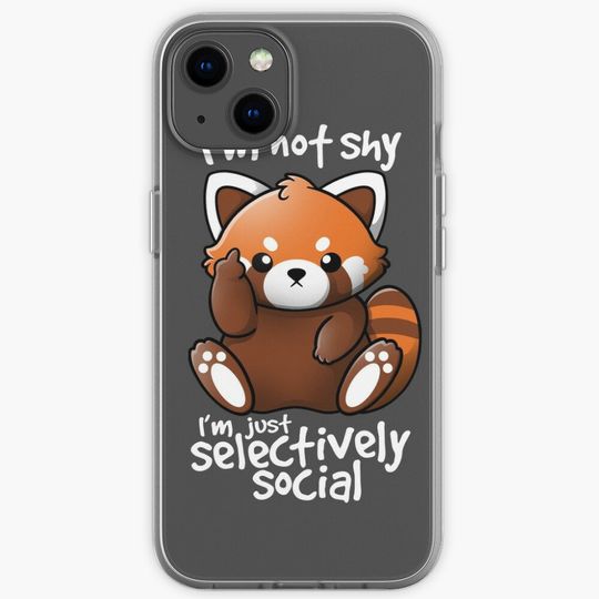Discover Shy red panda iPhone Case