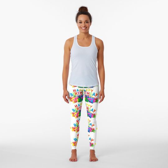 Discover Happy Birthday Leggings