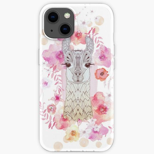 Discover ALPACA BABY & FLOWERS iPhone Case
