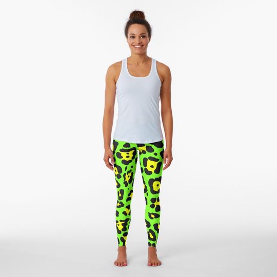 Discover Neon Green Leopard Print - Roar Leggings