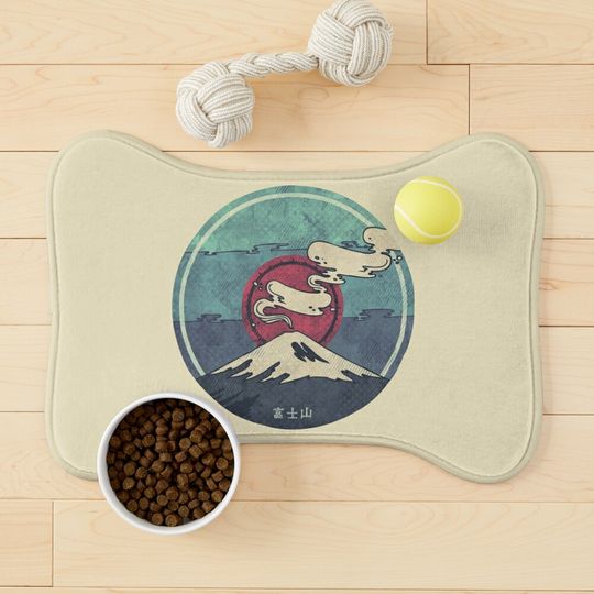 Discover Fuji Mountain  - Pet bowl mat