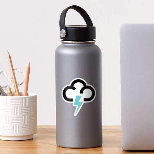 Discover Blue Lightning Sticker