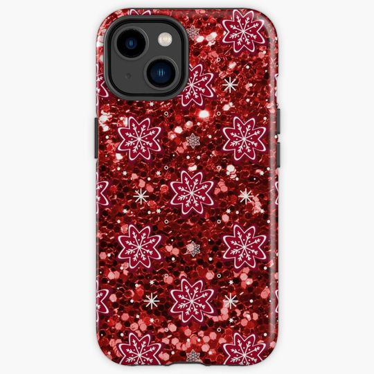 Discover Snowflakes Pattern, Christmas Snowflakes Pattern  iPhone Case