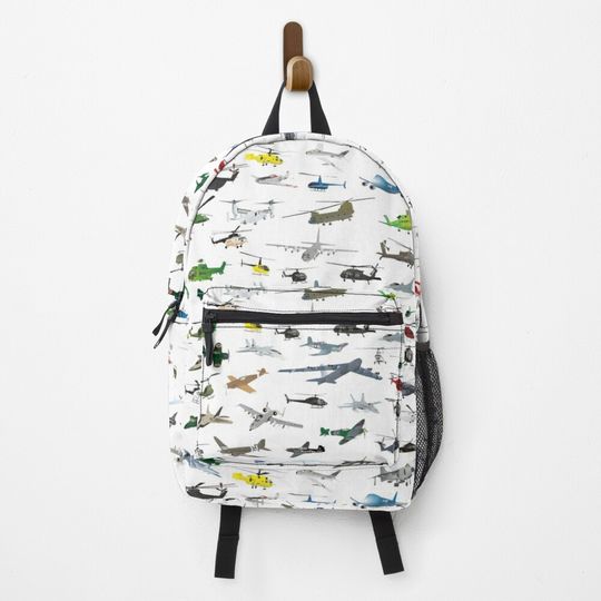 Discover Various Colorful Airplanes and Helicopters Backpack